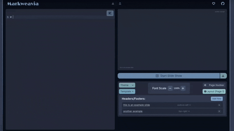 Markweavia screenshot 